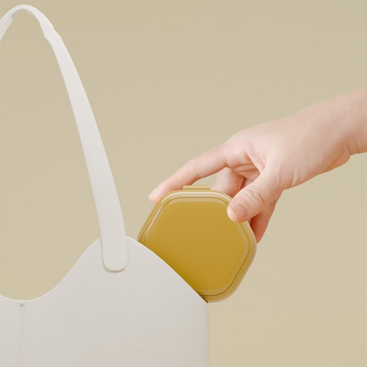 Double-layer Invisible Braces Orthodontic Retainer Storage Box,Retainer Case,Mouth Guard Case,Portable Denture Storage Washable Box with Hook,BPA-Free Teeth Whitening Storage Box (orange)