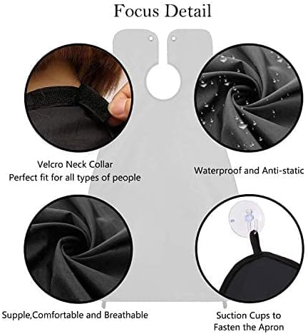 Beard Bib Apron, Beard Trimming Catcher for Men Shaving Hair Clippings Non-Stick Waterproof Grooming Cloth