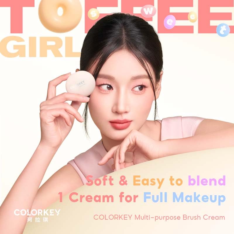 COLORKEY Soft Mist Multi-Purpose Cream | Lips & Cheeks | Eyes | Creamy | Moisturizing | Blendable Color (04 EARL GREY, 2.5g)