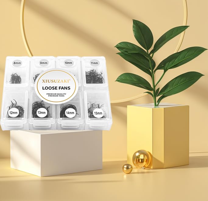Premade Fans Eyelash Extensions 600 Fans 20D Volume Lash Extensions 0.07 Thickness Eyelash Extension C Curl Premade Lash Fans Mix 8-15mm Fluffy Soft Handmade Loose Fan(600Fans-20D-0.07-C,8-15mm)