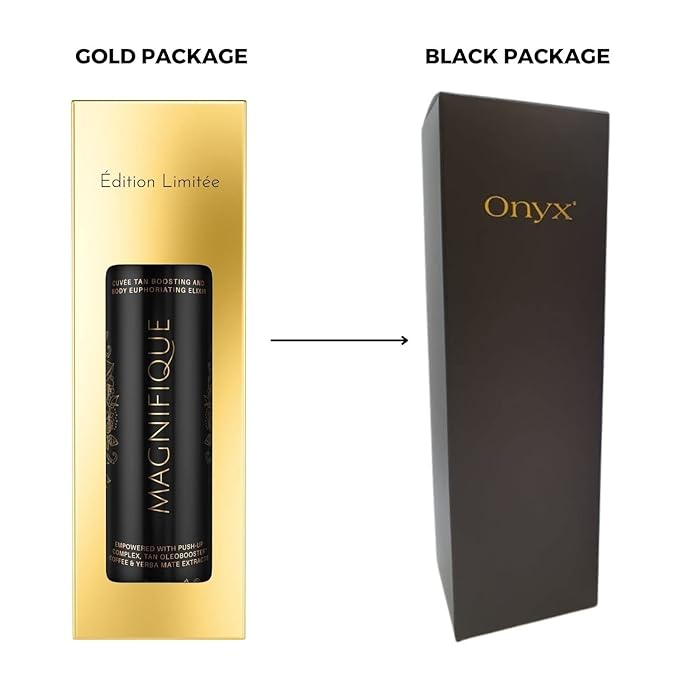Onyx Magnifique Indoor & Outdoor Tanning Lotion with Bronzer and Accelerator - Bronzing Lotion for Dark Tan Result - Luxury Tanning Lotion with Push-Up Complex Coffee Blend - Lightweight Formula