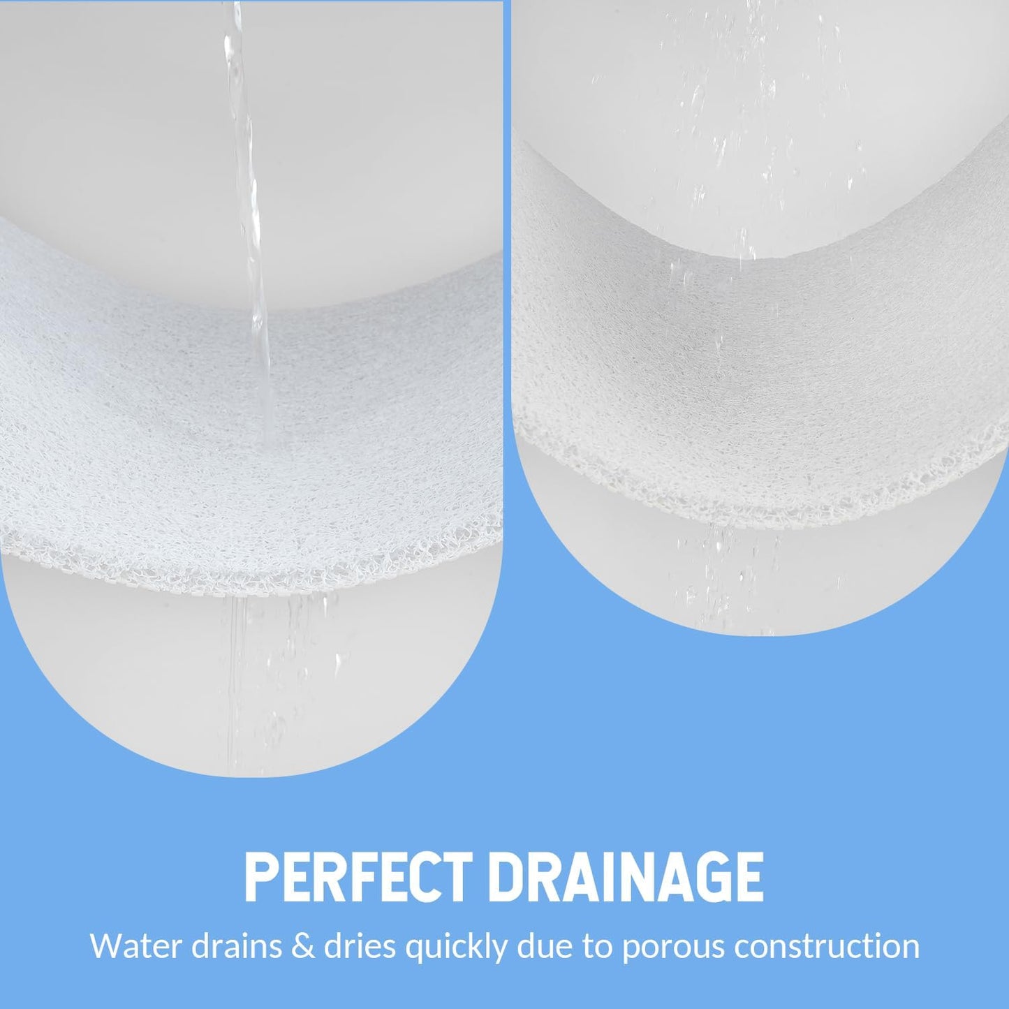 Non-Slip Bathtub Mat, Anti Slip Shower Mat, Fast Drying Bathtub Mats, Foot Scrubber Mat, Anti Slip Mat for Tub, Floor, Bathroom, Kitchen, Home, Hotel (White 24"×16")