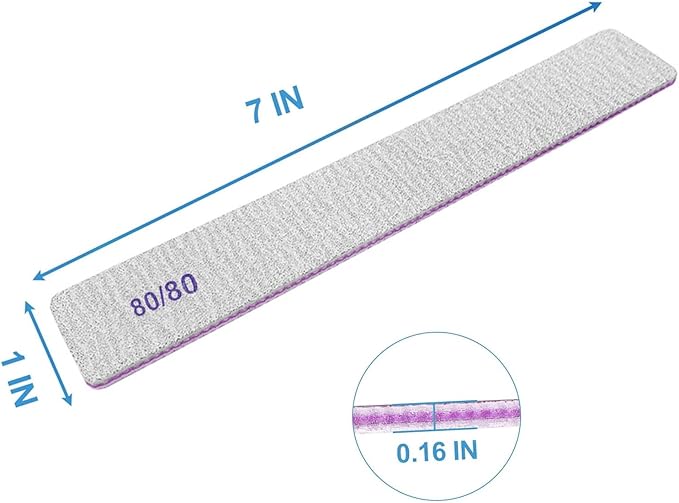 80/80 grit nail files (100