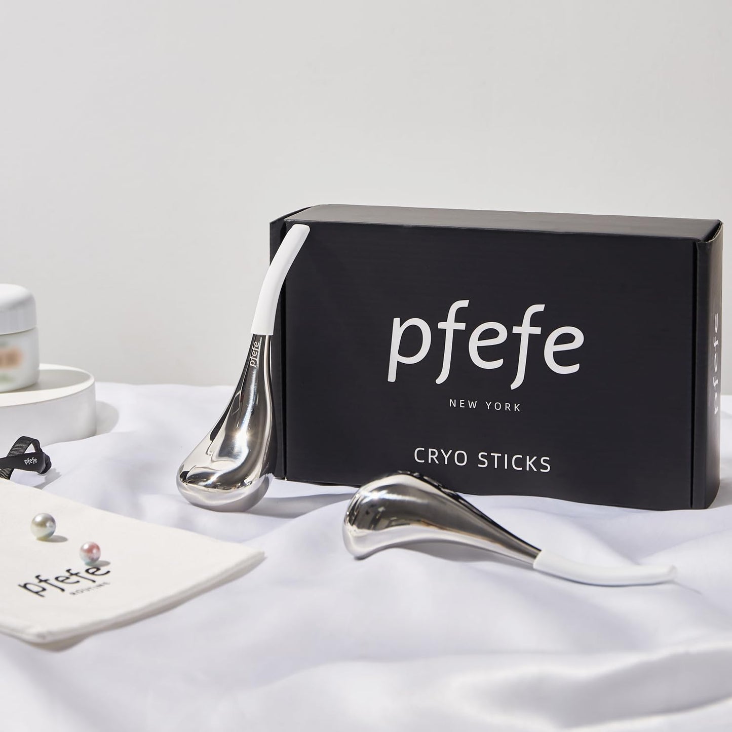 Cryo Sticks Facial Skin Care Ice Globes for Women Face Eyes, Stainless Steel Face Beauty Tools for Girls Ladies, Esthetician Supplies Cooling Spa Globes with Storage Case