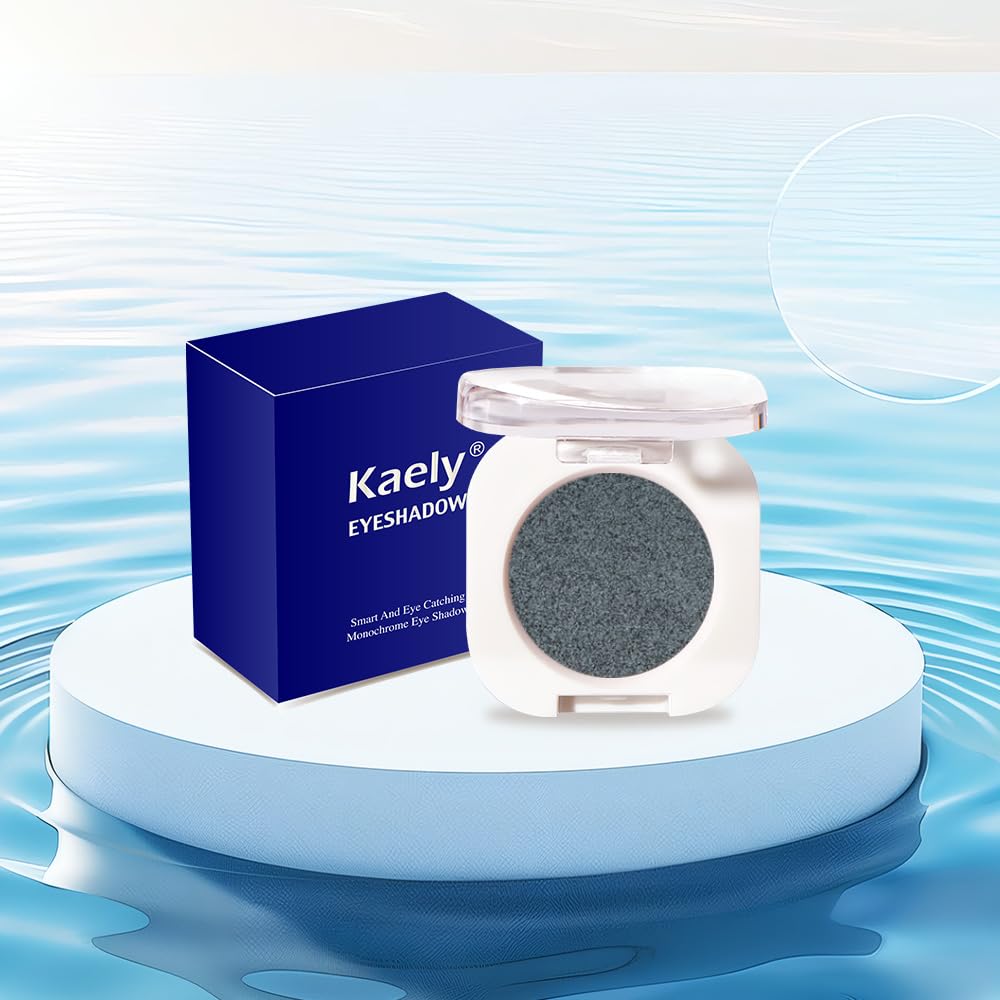 Single Matte Eye Shadow Palette Makeup, Dark Teal Eyeshadow for Women Halloween Birthday Party Wear, Monochrome Eye Shadow Makeup, Pigmented Waterproof Sombras Para Ojos, 33