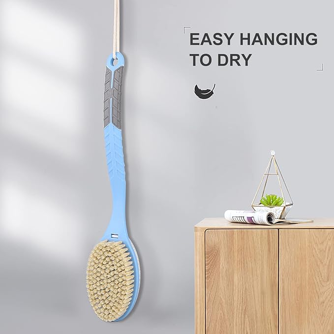 Shower body brush with soft