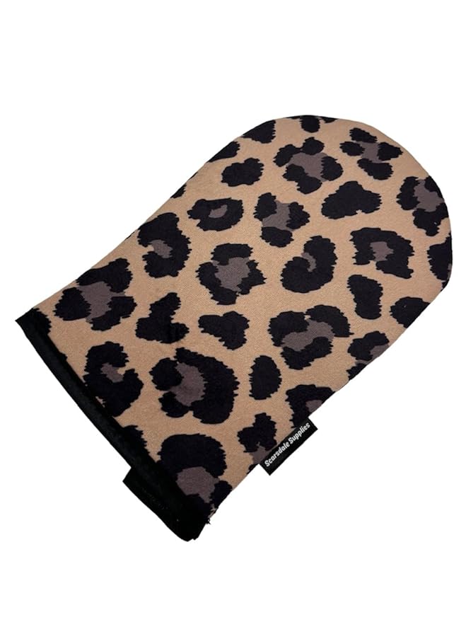 Leopard Tanning Mitt with Designer