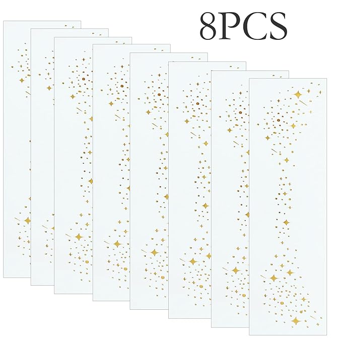 8 pcs makeup patches,gold face