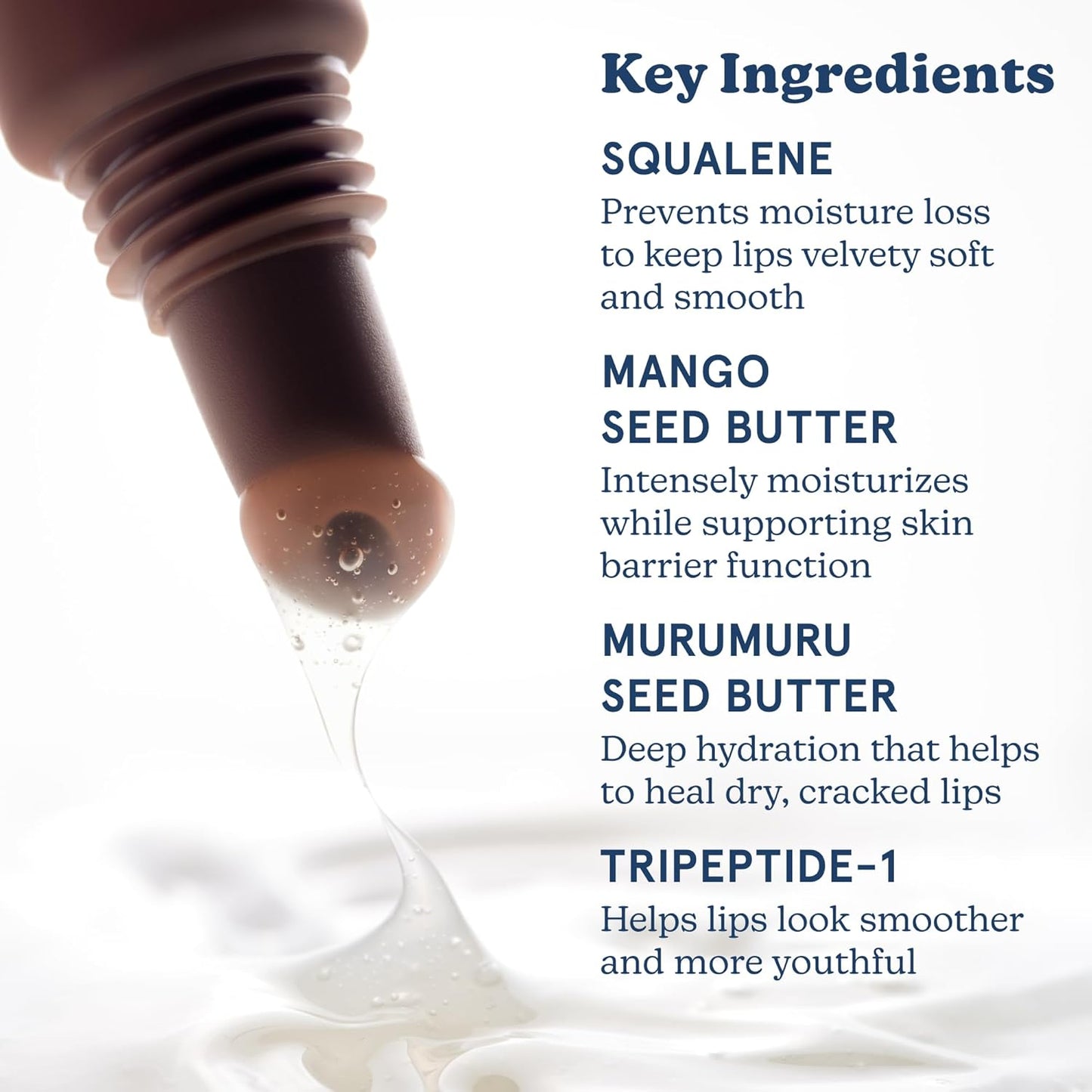 Blume Tri-Peptide Vanilla Lip Balm - Superbalm Lip Moisturizer with Shea Butter and Squalane to Deeply Hydrate & Heal Dry, Cracked Lips - Cruelty Free & Vegan Lip Plumper (0.4 Fl Oz)