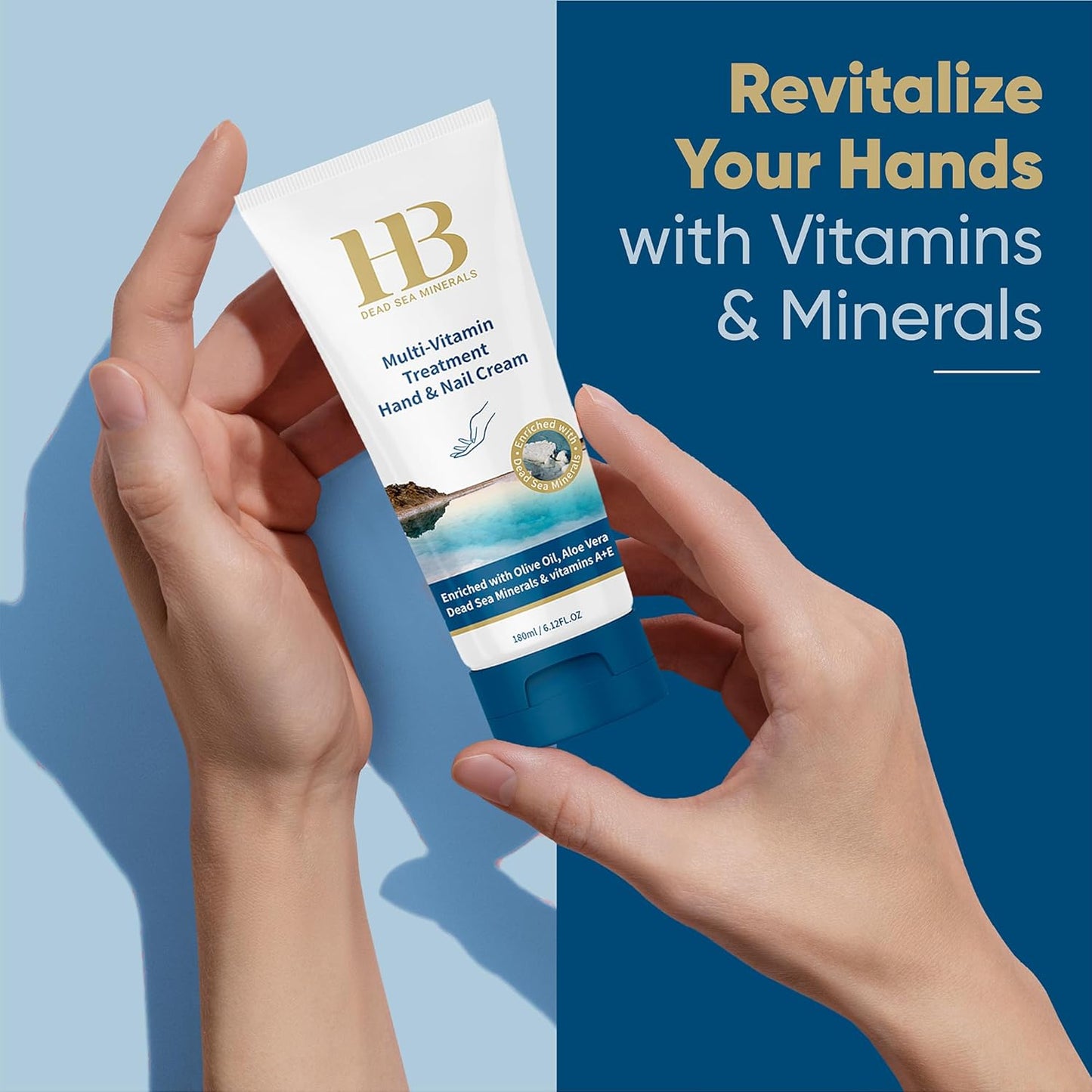 Multivitamin Hand & Nail Cream β Moisturizing Hand Lotion, Nourishing Hydration for Smooth Skin, Cuticle Care & Support for Stronger Nails - 3.4oz