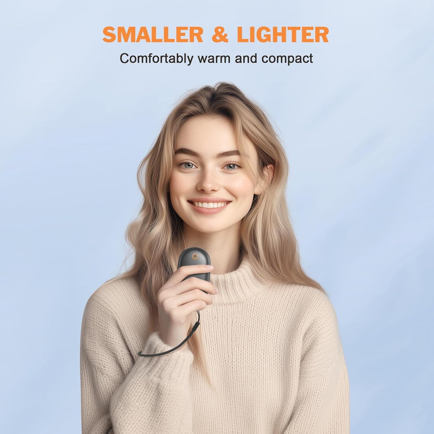 Hand Warmers Magnetic 2 Pack Rechargeable Warmers Full Aluminum Body Instant Heating, 8 Hrs Long Warmer, 5,000 mAh Pocket Size Electric Warmer Reusable for Outdoor, Indoor, Camping Gift for Man Women