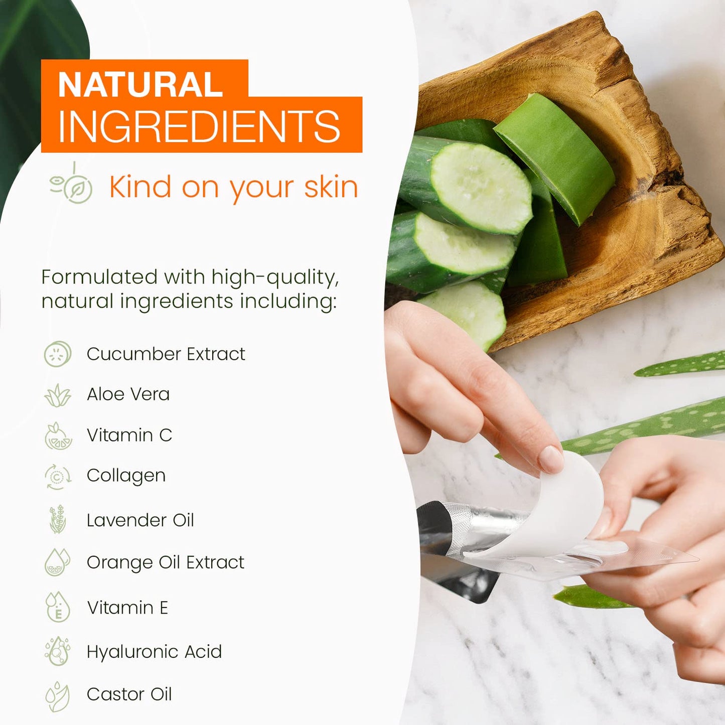 Cucumber & Aloe Under Eye Patches - Diminishes Dark Circles & Puffiness, Anti-aging, Cooling & Soothing Under Eye Pads - Cruelty Free Korean Skin Care For All Skin Types - 5 Pairs