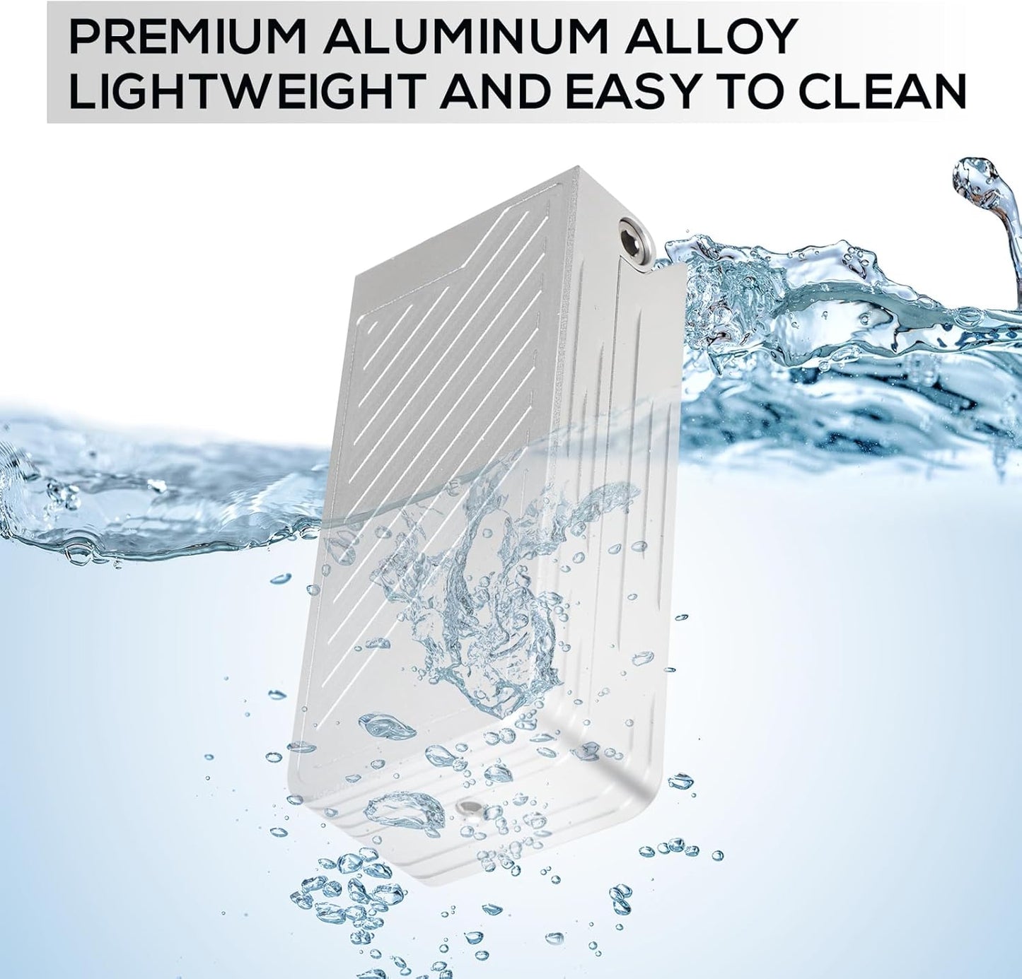 Pill Cutter for Small and Tiny Pills, Professional Aluminum Pill Splitter with Auto Centering Device and 2 Replaceable Stainless Steel Blades, Portable Pill Splitter with PU Case (Silver)