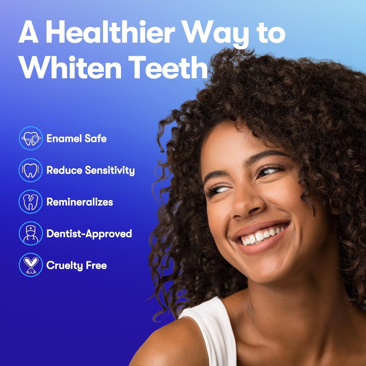 MySmile Teeth Whitening Strips 7 Treatments Kit, Hydroxyapatite-Infuse White Strips, Non-Sensitive Teeth Whitening with Soothing Natural Ingredients, Enamel-Safe, Residue-Free, Non-Slip(14 Count)