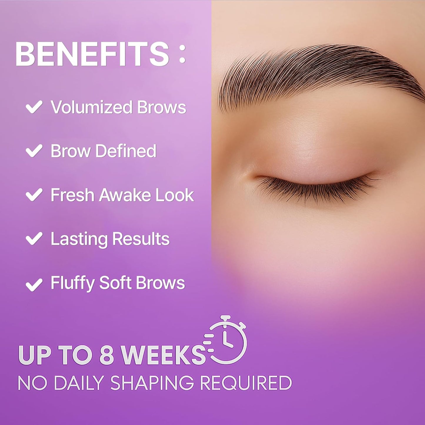 At Home Brow Lamination Kit - DIY Eyebrow Lamination Kit Professional Eye Brow Perm Kit Instant DIY Eyebrow Lift Kit for Fuller Thicker Brows Lasts For Upto 8 Weeks