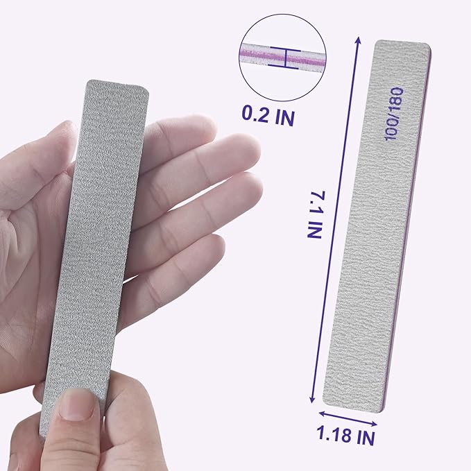 100/180 Grit Nail File (6