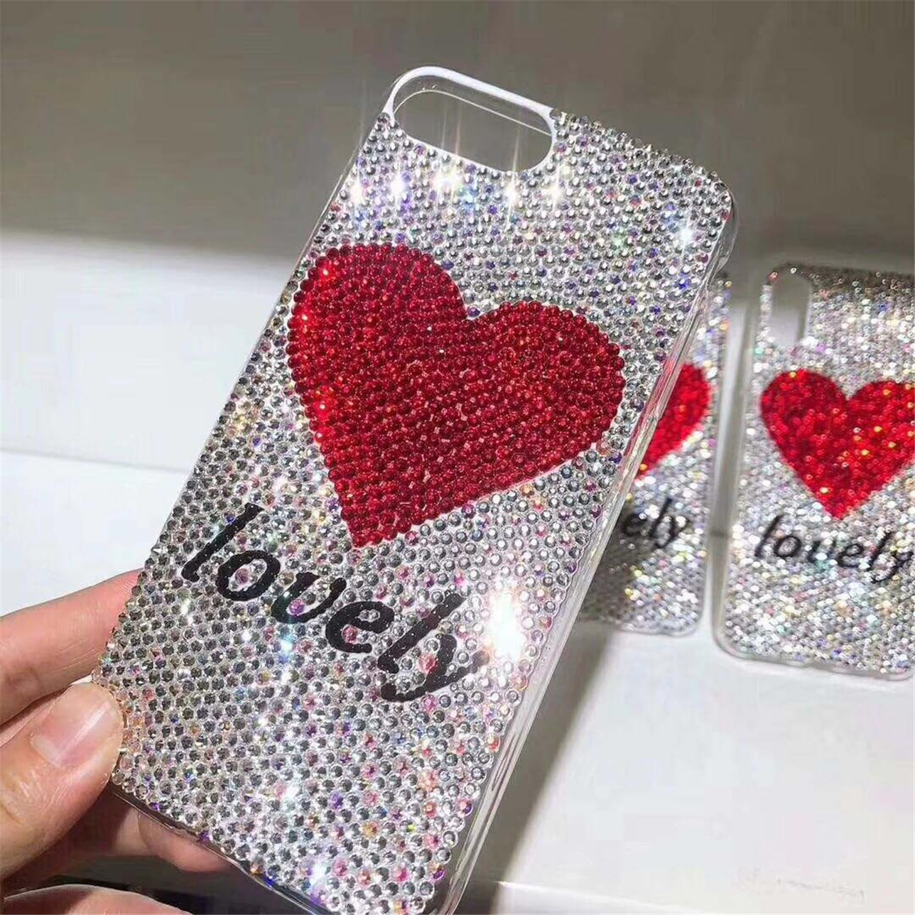 4500 Pcs SS12 3mm AB Flatback Rhinestones for Nails Art Crafts Glitter Round Shine Gems Crystals DIY Clothes Shoes (Black-Bottom RoseRed AB)