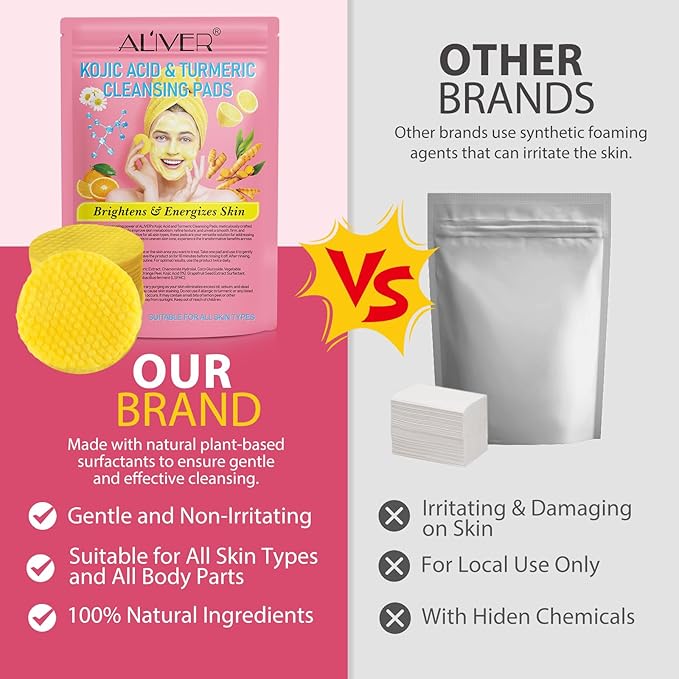 Turmeric kojic acid cleansing pads