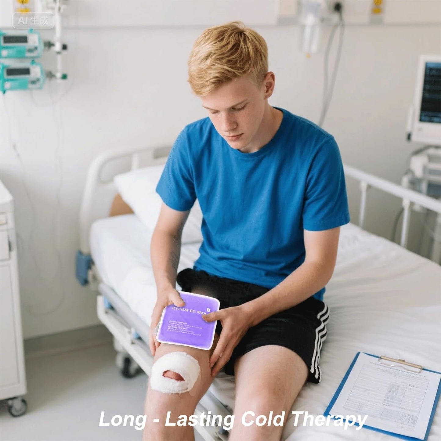 Reusable Cooling Gel Packs - Hat Inserts for Hard Hats & Caps Plus Universal Cold Therapy Wrap | 4-Hour Relief for Headaches, Injuries, Construction & Heat