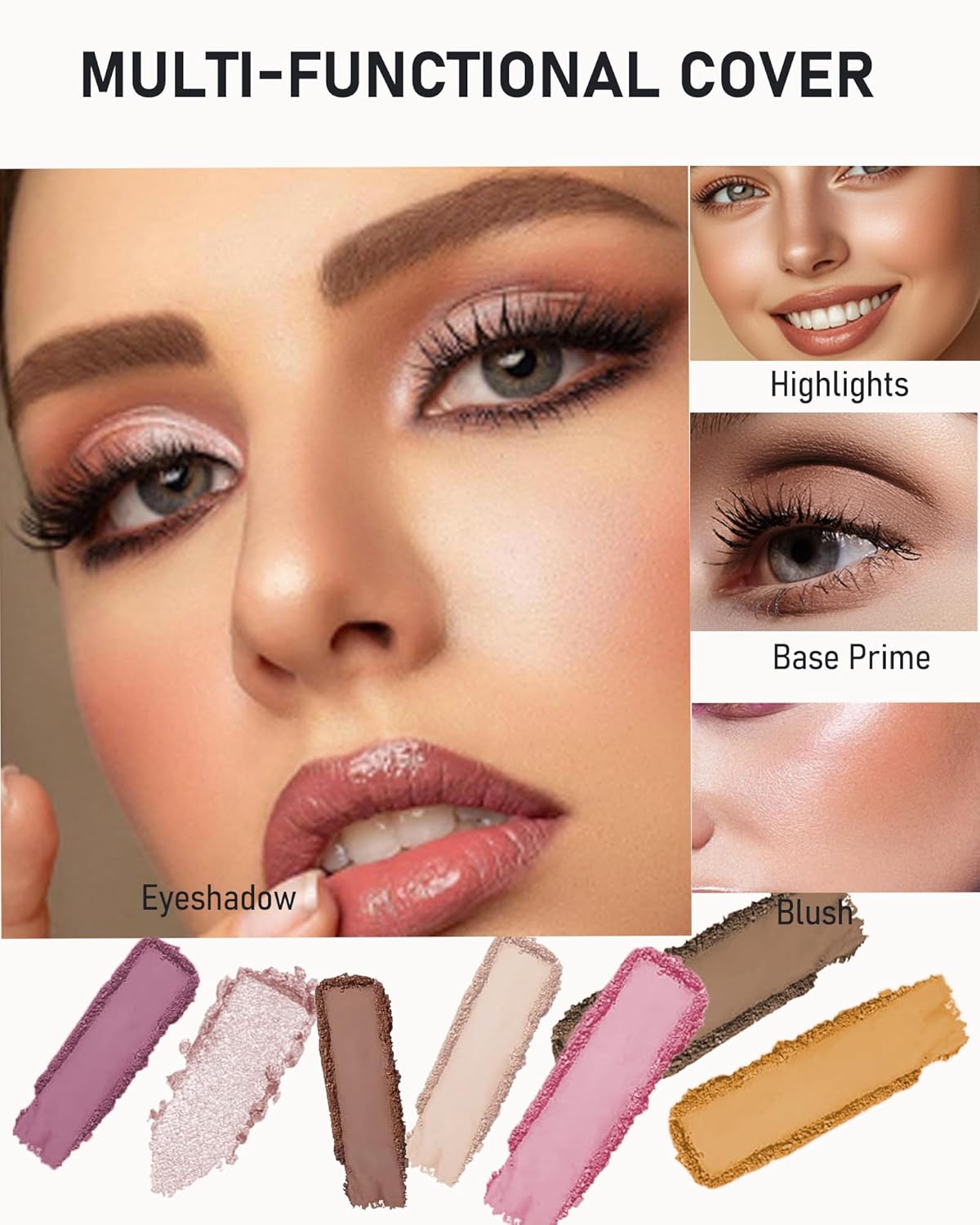 Single Matte Eyeshadow, Mauve Taupe Matte Eye Shadow Powder Palette Makeup, High Pigment Waterproof Nude Multiuse Pressed Eye Shadows Powder with Smooth Lightweight,Blendable for Daily Eye Look-05