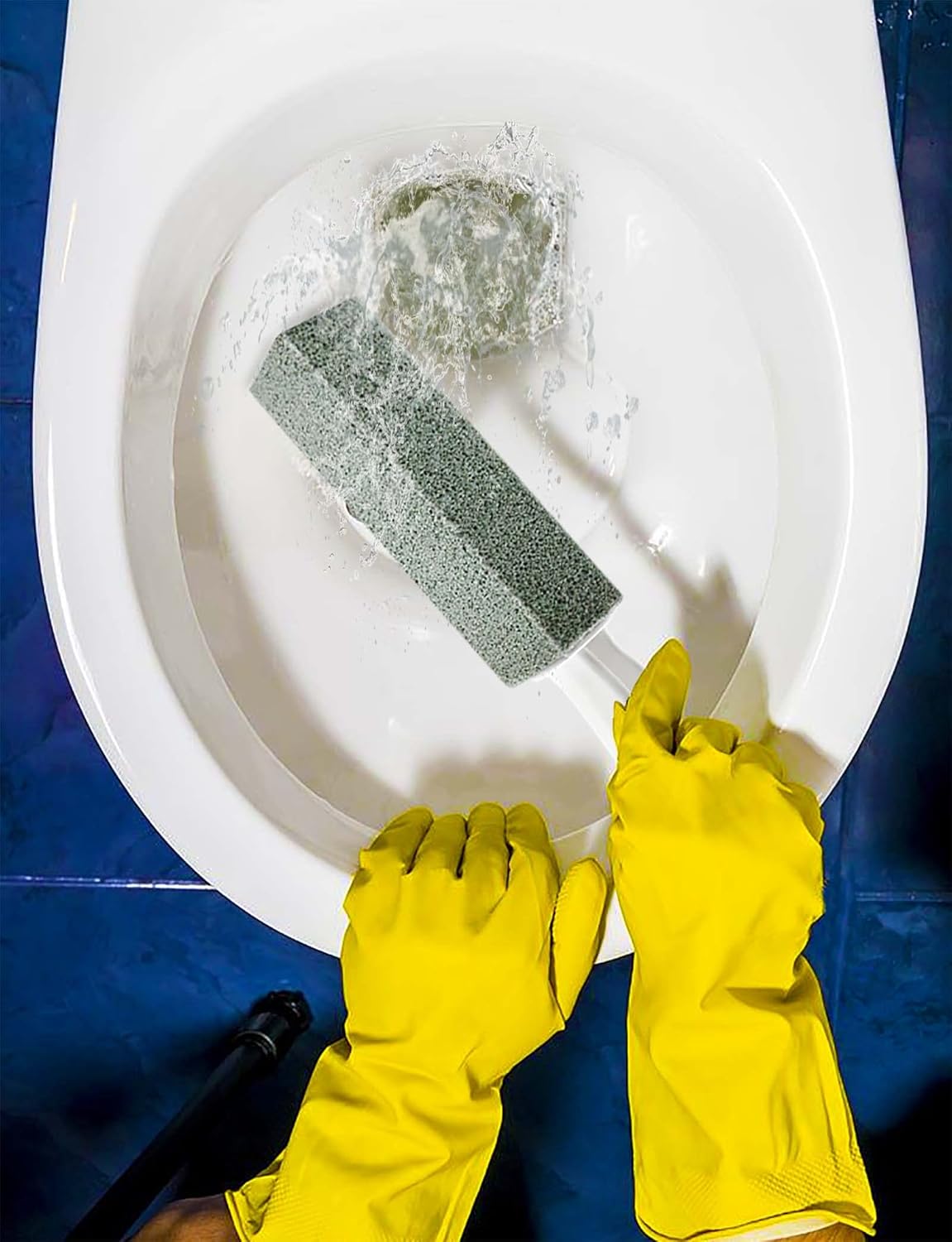 8 Pack Toilet Pumice Stone with Handle, Pumice Stone for Toilet Cleaning, Toilet Stone for Household Cleaning, with 8 Pack Label Manuals