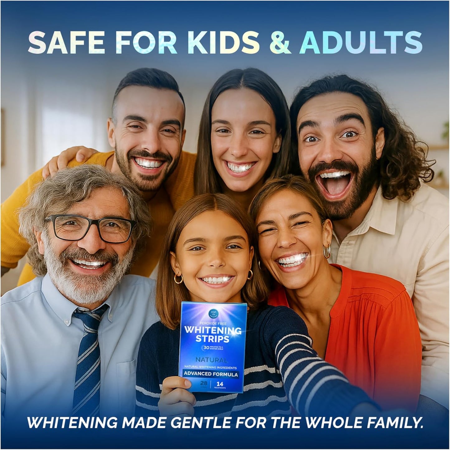 Whitening Strips for Sensitive Teeth – Enamel Safe, Peroxide-Free Coconut Teeth Whitening Strips with Natural Enzymes – Gentle White Stips for Sensitive Gums (28 Count (Pack of 1), Mint)