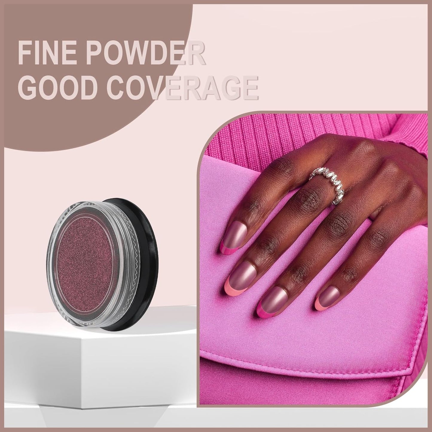 Artdone 12 Jars Chrome Nail Powder Magic White Pearl Kit Mirror Effect Silver Metallic Holographic Dip Nail Powder For Resin Craft & Nail Art Fimo, Decoration Iridescent Aurora Mermaid Pigment