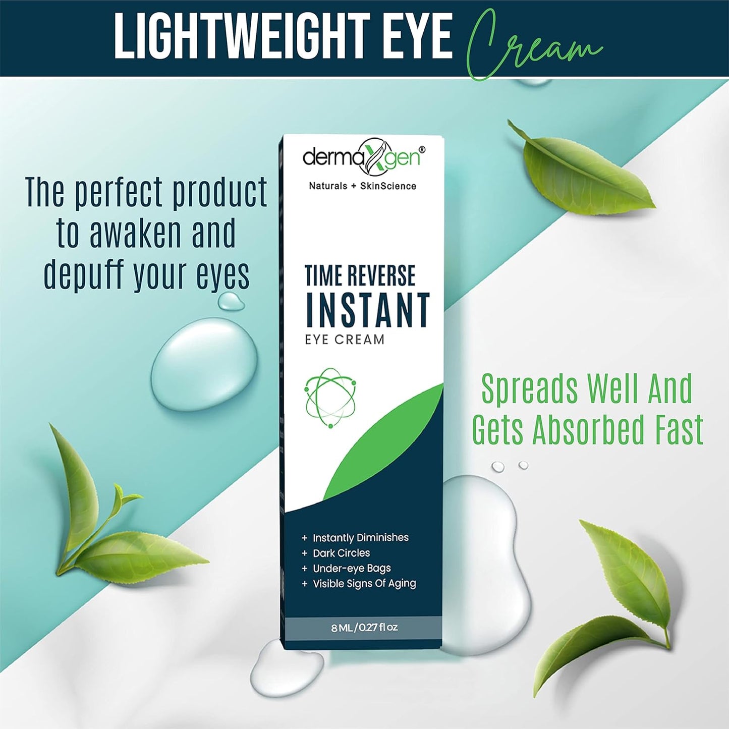 Puffy Eye Treatment Time Reverse Instant Anti-aging Eye Cream New Advanced Formula - Visibly Reduce Under-eye Bags, Wrinkles, Dark Circles, Fine Lines & Crow's Feet Instantly - 8ml