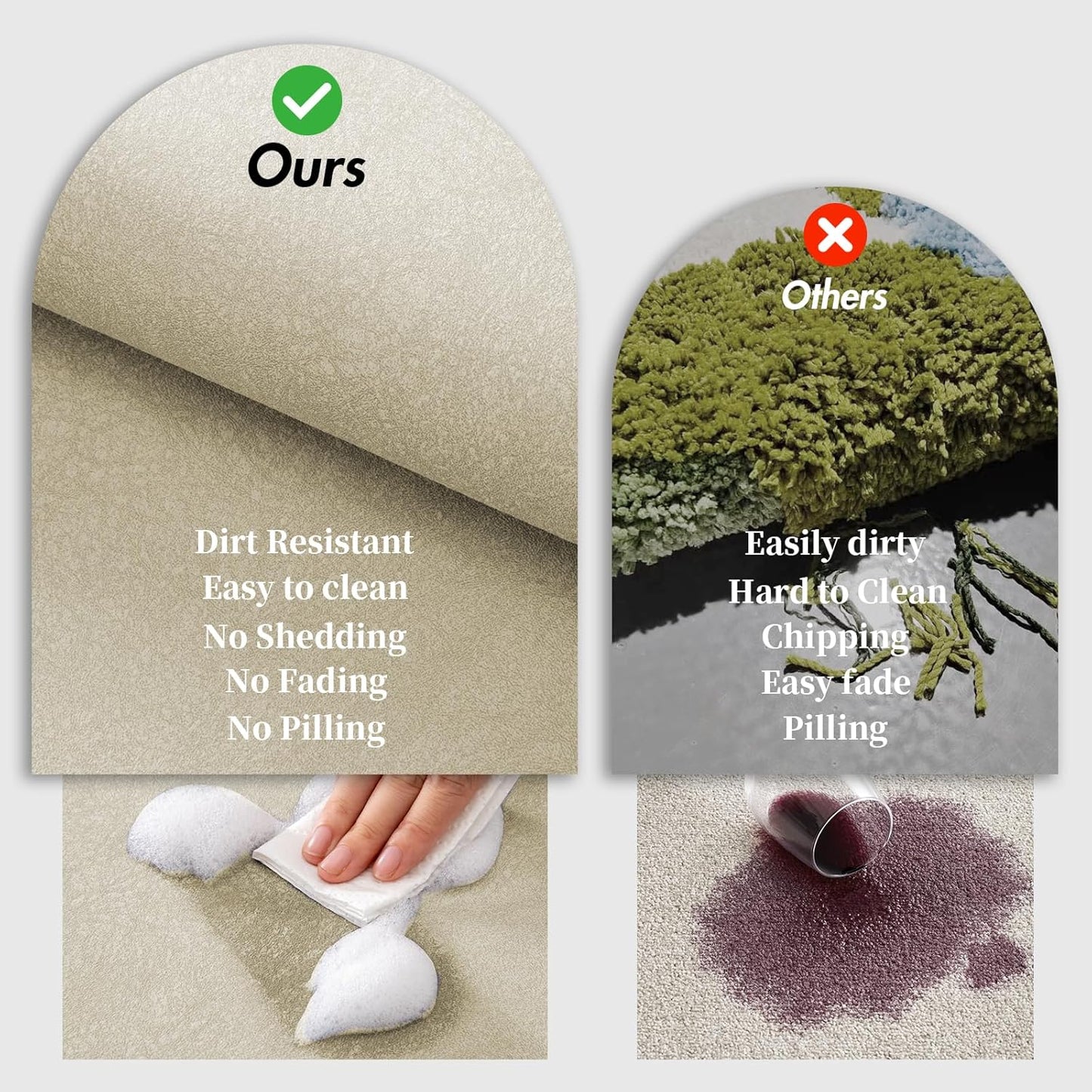 Beige Bathroom Mat Rugs 15.7" x 47.2" Super Absorbent Quick Drying Diatomaceous Earth Bath Mats for Bathroom Non Slip Rubber Backed Thin Bathroom Rugs Floor Mat, Machine Washable