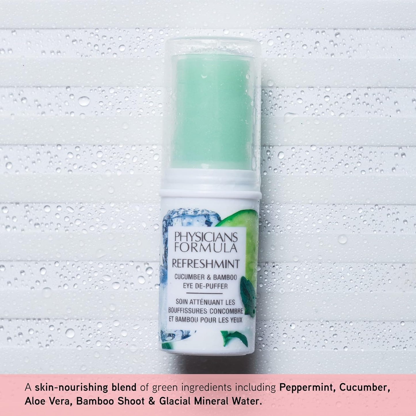 Physicians Formula RefreshMint Cucumber & Bamboo Eye De-Puffer Stick | Under Eye Cream for Dark Circles and Puffiness | Dermatologist Tested