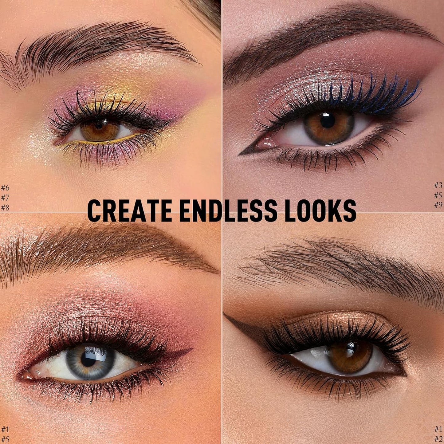 Eyeshadow Stick Shimmer Waterproof Long Wear Eye Brightener Cream to Powder Glitter Eye Shadow Crayon High Pigmented Highlighter Eye Liner Pencil Makeup Crease-Proof Buildable Color, 6 OYSTER