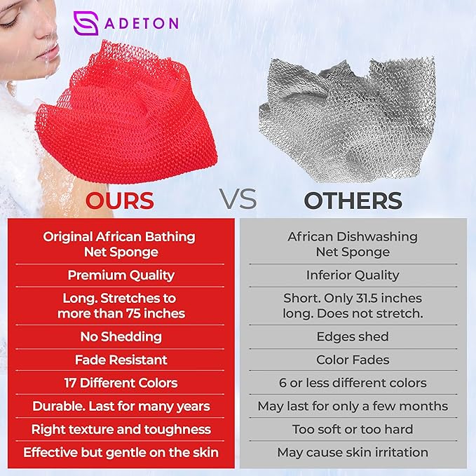 Adeton african net sponge, exfoliating