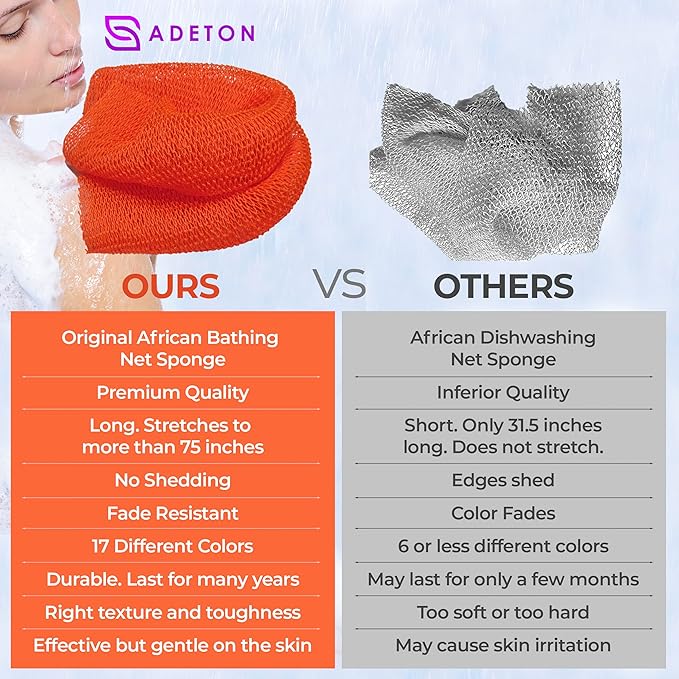 Adeton african net sponge, exfoliating