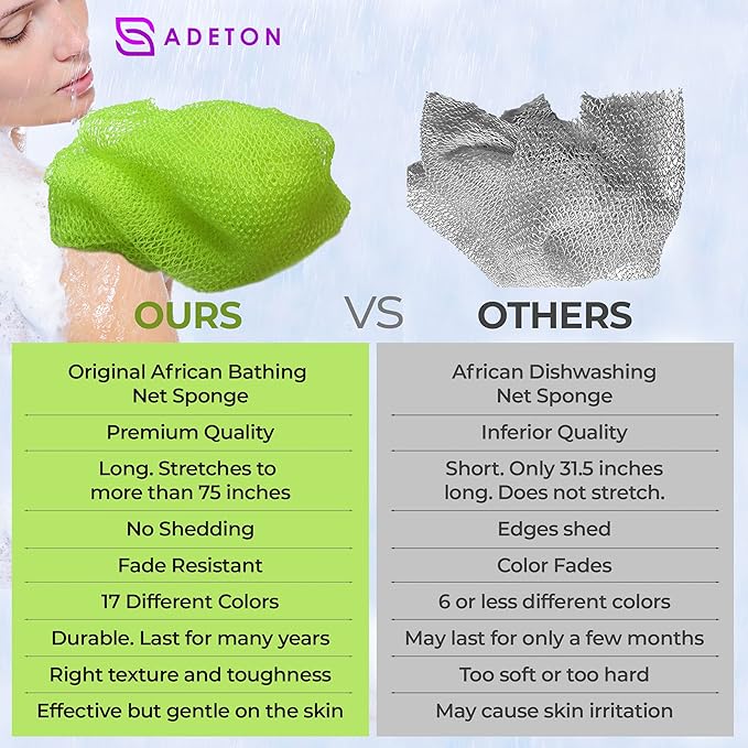 Adeton african net sponge, exfoliating