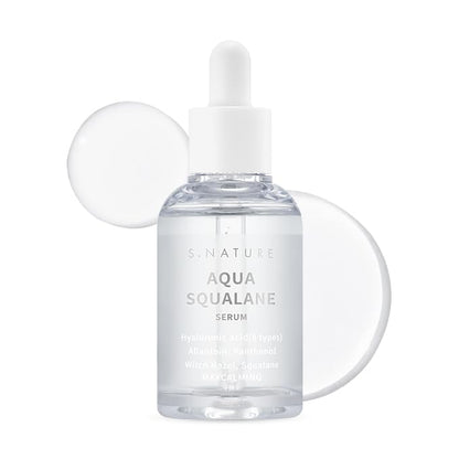 AQUA SQUALANE SERUM | Deeply hydrated Facial Serum for All Skin Type, Soothing, Pore Tightening and Sebum control Benefits, Korean Skin Care (1.69 Fl.Oz)