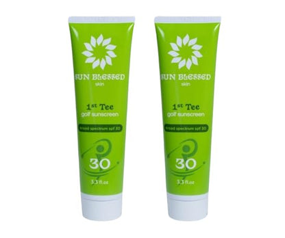 1st Tee Golf Sunscreen Lotion by Sun Blessed Skin, SPF 30 Odor Free, Lightweight and Grease Free Formula, Water and Sweat Resistant for all Skin Tones and Skin Types, 6.6 fl oz