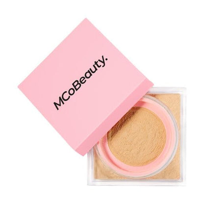 MCoBeauty Loose Powder Cool & Set - Natural Medium, Finely Milled Water-Based Setting Powder, Vegan, Cruelty Free Cosmetics