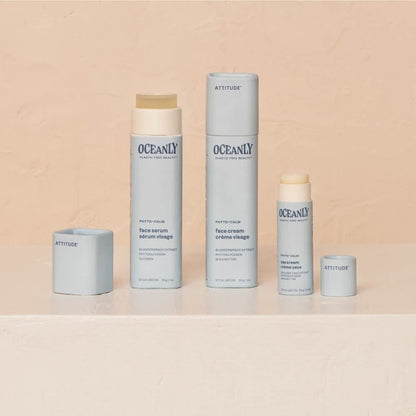 ATTITUDE Oceanly Eye Cream Stick, EWG Verified, Plastic-free, Plant and Mineral-Based Ingredients, Vegan and Cruelty-free Beauty Products, PHYTO CALM, Unscented, 0.3 Ounce