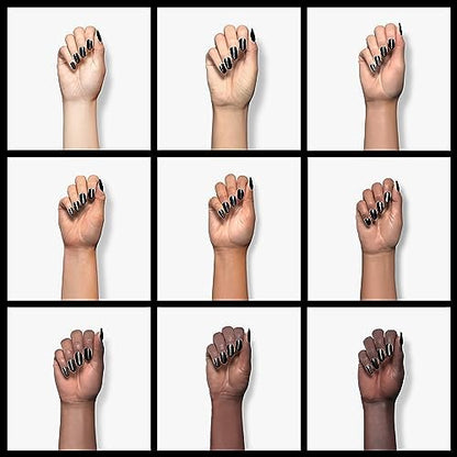 Beetles Black Halloween Gel Polish 2Pcs Pure Black Gel Nail Polish Set 15ml Dark Base Color Soak Off Uv Nail Lamp Art Manicure DIY Design Gift for Women Long Nights Collection