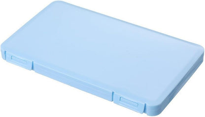 Masks Organizer, False Eyelashes Storage Box Portable,Face Masks Plastic Case Storage Box (Blue)