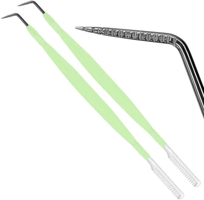 2 Pcs Eye Lash Lift Tool Stainless Steel Y Tool Lash Lift Accessories Precision Lash Lifter Tool - Metal Eye Lash Separator Tool Fine Lash Pro Lash Separator Tool -Professional Lash Supplies Tools