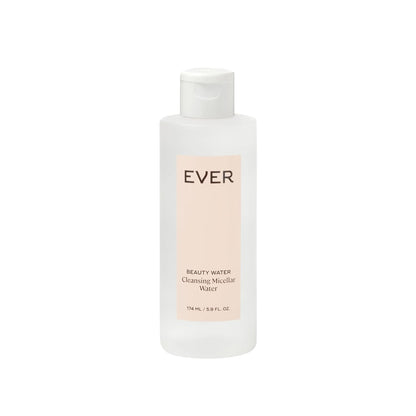 EVER Beauty Water Micellar Cleaning Water & Eye Makeup Remover – Rose Water, Lactic Acid & Pro/Prebiotics Cleanser for Sensitive Skin, Removes Waterproof Makeup, Tones & Hydrates - 5.9 fl oz