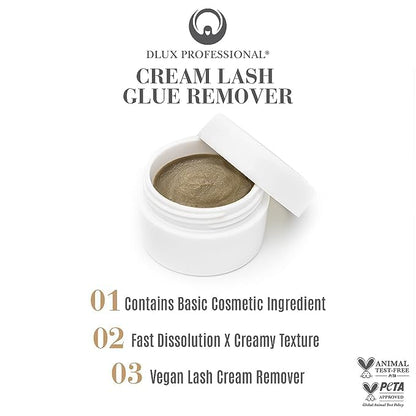 Eyelash Extensions Cream Glue Remover - 15ml, Natural Pigment, Professional Eyelashes Extensions Adhesive Remover Cream Type, Fast Dissolution, Eyelash Extension Supplies, Oatmeal Color