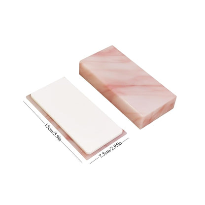 Grafting False Eyelash Acrylic Extension Pallet Organizer, Eyelash Extension Glue Tweezers Plate Makeup Palette, Dustproof Storage Box Display Training Tools Salon (Marble Pink)