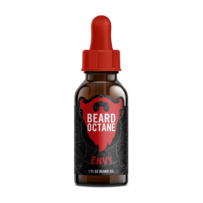 Beard Octane: Envy - Natural Beard Oil w/Argan Oil - 1 Oz - Promotes Healthy Softer Beards - Made in USA - Premium Handcrafted Beard Care