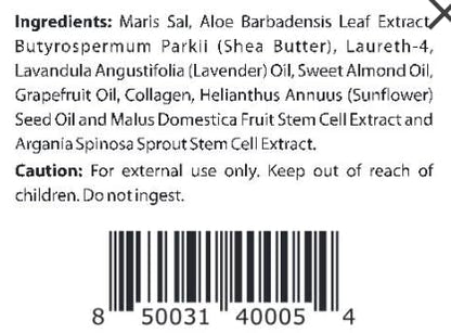 First Botany Body Scrub - Natural Exfoliating Salt Scrub & Body and Face Souffle helps with Moisturizing Skin, Acne, Cellulite, Dead Skin Scars, Wrinkles (10 fl oz, Lavender)
