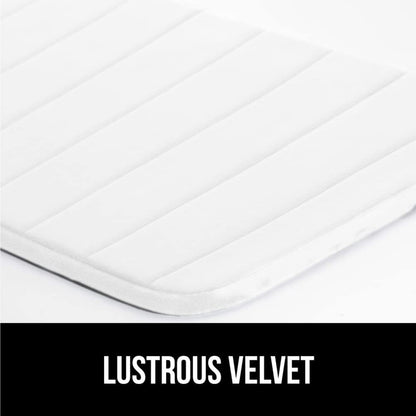 GORILLA GRIP Memory Foam Bath Mat, Soft Absorbent US Designed Bathroom Rug, Gripping Dots Machine Washable Bathmat, Cushioned Floor Mats, Shower Sink Rugs Room Décor Accessories, 60x24 White