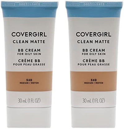 COVERGIRL - Clean Matte BB Cream, Oil-Free, Long-Lasting, Sensitive Skin, Lightweight, 100% Cruelty-Free (Pack of 2)