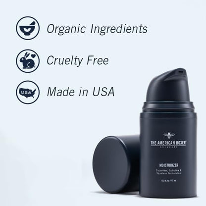 Mens Face Moisturizer, Hydrates Dry Skin, Soothes Irritation, Eliminates Razor Burn & Redness, Daily Use Moisturizing Face Cream, Anti Aging & Anti Wrinkle, Fragrance Free, No Sticking, No Strong Odor