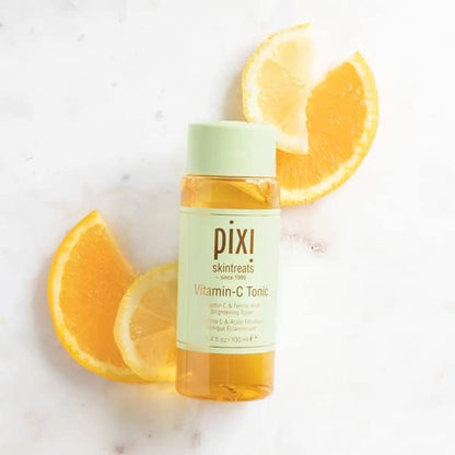 Pixi Vitamin-C Tonic,Brightening & Soothing Facial Toner, Boost Skin Luminosity, Infused with Vitamin-C & Ferulic Acid, Alcohol Free Daily Toner, 100ml / 3.4fl oz Travel Size Skin Care